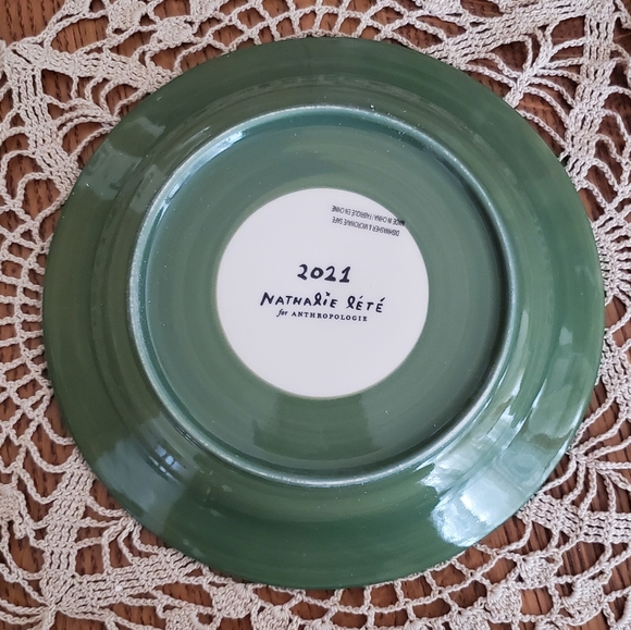 Anthropologie x Nathalie Lete 12 Days of Christmas Plate- 4 Calling Birds - Picture 7 of 8